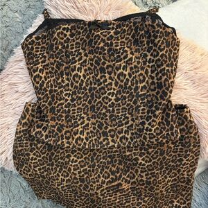 Edikted Leopard Print Strappy Top and Skirt SET